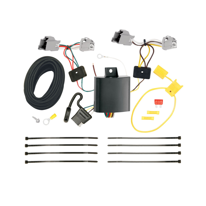 2020-2023 Ford Explorer Draw-tite Class 4 Trailer Hitch, 2 Inch Square Receiver Bundle w/ Plug-n-Play T-One Wiring Harness