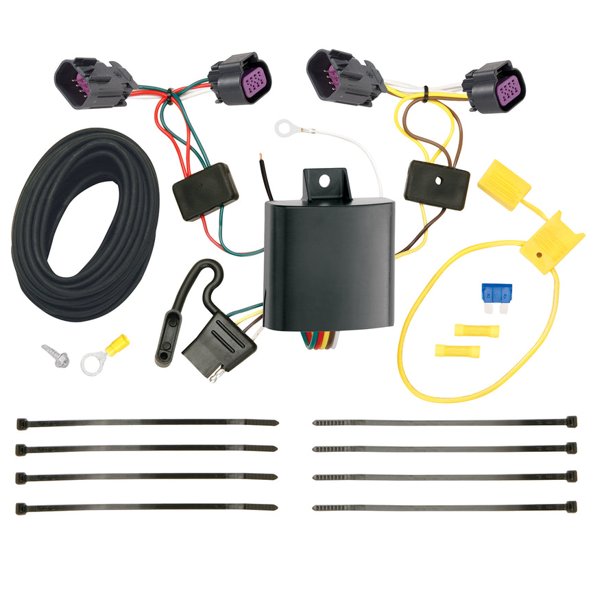 2014-2023 RAM ProMaster 2500 Reese Towpower Class 3 Trailer Hitch, 2 Inch Square Receiver Bundle w/ Plug-n-Play T-One Wiring Harness