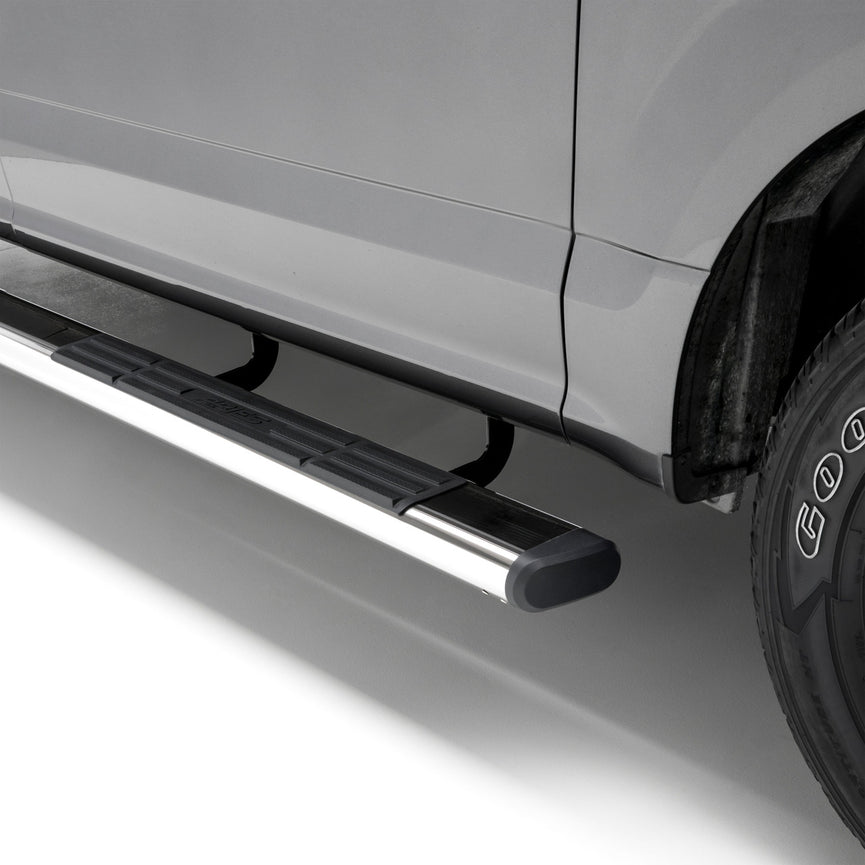 ARIES 6" x 91" Polished Stainless Oval Side Bars, Select Ford F250, F350, F450, F550 Step Nerf Bar Kit