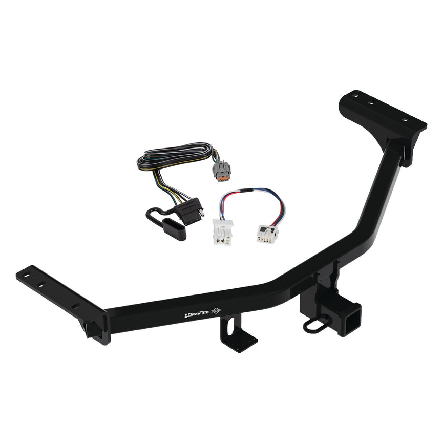 2022-2023 Nissan Pathfinder Draw-tite Class 4 Trailer Hitch, 2 Inch Square Receiver Bundle w/ Plug-n-Play T-One Wiring Harness