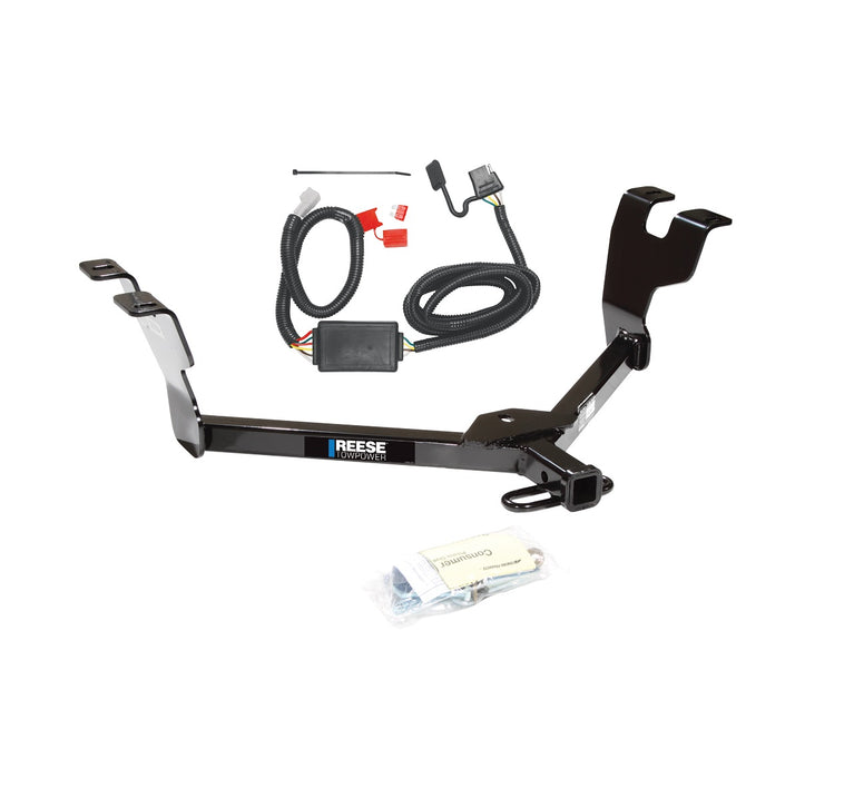 2005-2007 Subaru Legacy Sedan, Except Outback Reese Towpower Class 2 Trailer Hitch, 1-1/4 Inch Square Receiver Bundle w/ Plug-n-Play T-One Wiring Harness