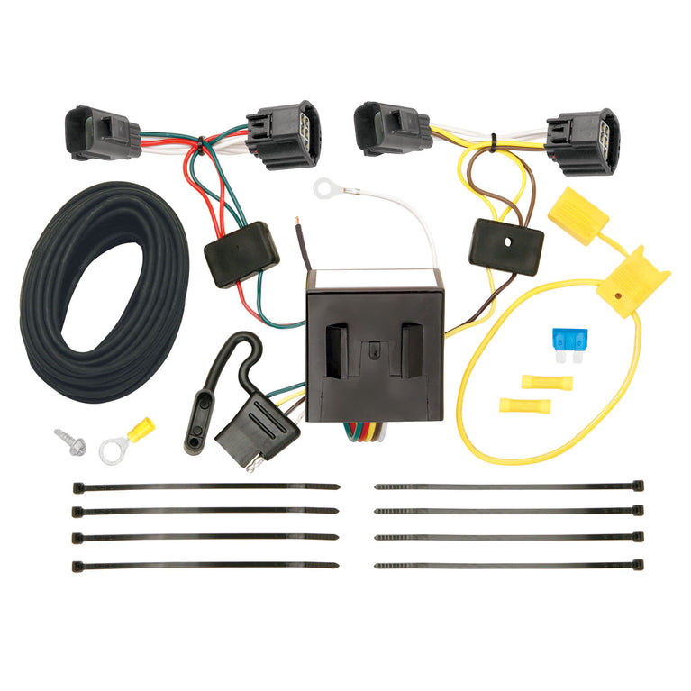 2008-2008 Jeep Liberty Draw-tite Class 3 Trailer Hitch, 2 Inch Square Receiver Bundle w/ Plug-n-Play T-One Wiring Harness