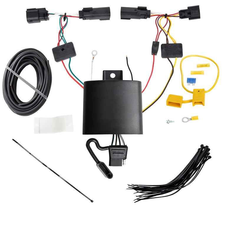 2019-2020 Jeep Cherokee Draw-tite Class 3 Trailer Hitch, 2 Inch Square Receiver Bundle w/ Plug-n-Play T-One Wiring Harness