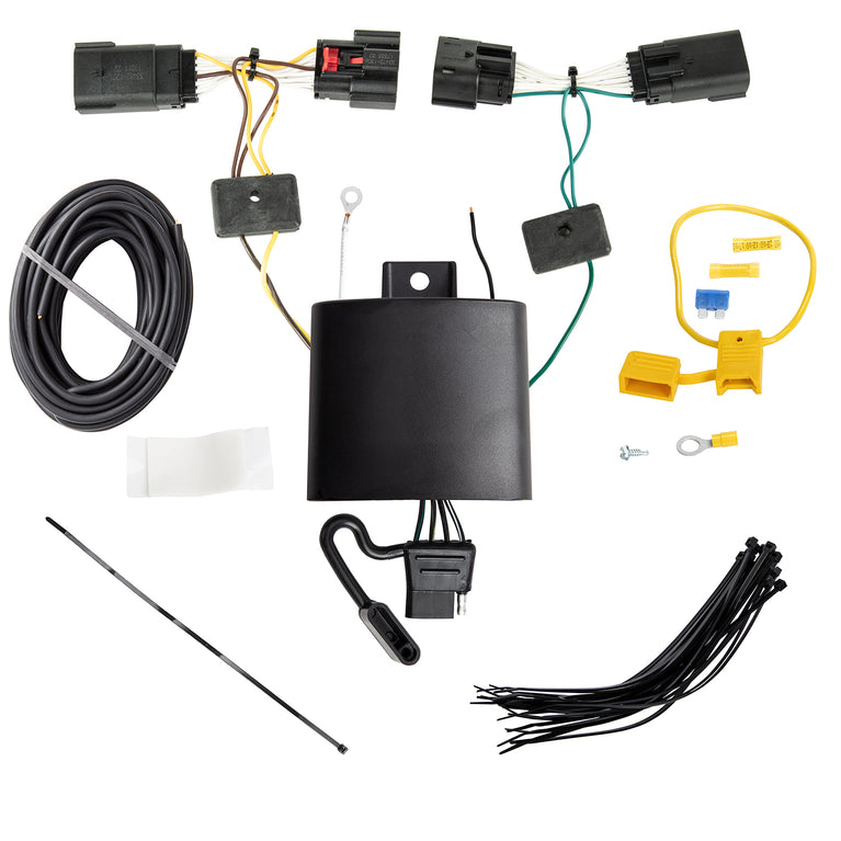 2020-2023 Jeep Gladiator Except Rubicon Draw-tite Class 4 Trailer Hitch, 2 Inch Square Receiver Bundle w/ Plug-n-Play T-One Wiring Harness