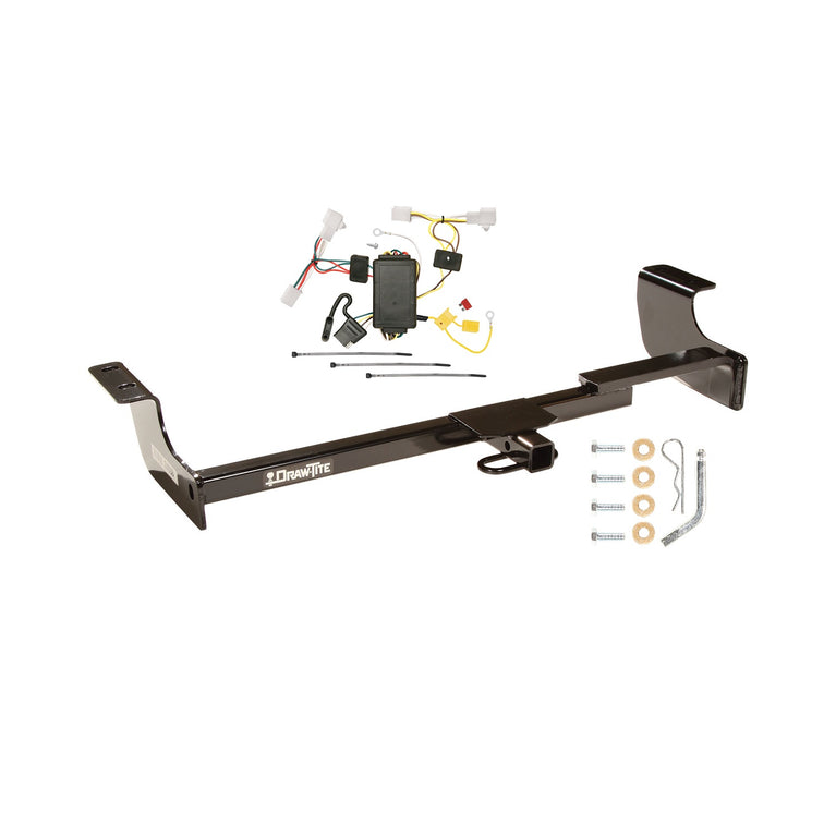2004-2009 Toyota Prius Draw-tite Class 1 Trailer Hitch, 1-1/4 Inch Square Receiver Bundle w/ Plug-n-Play T-One Wiring Harness
