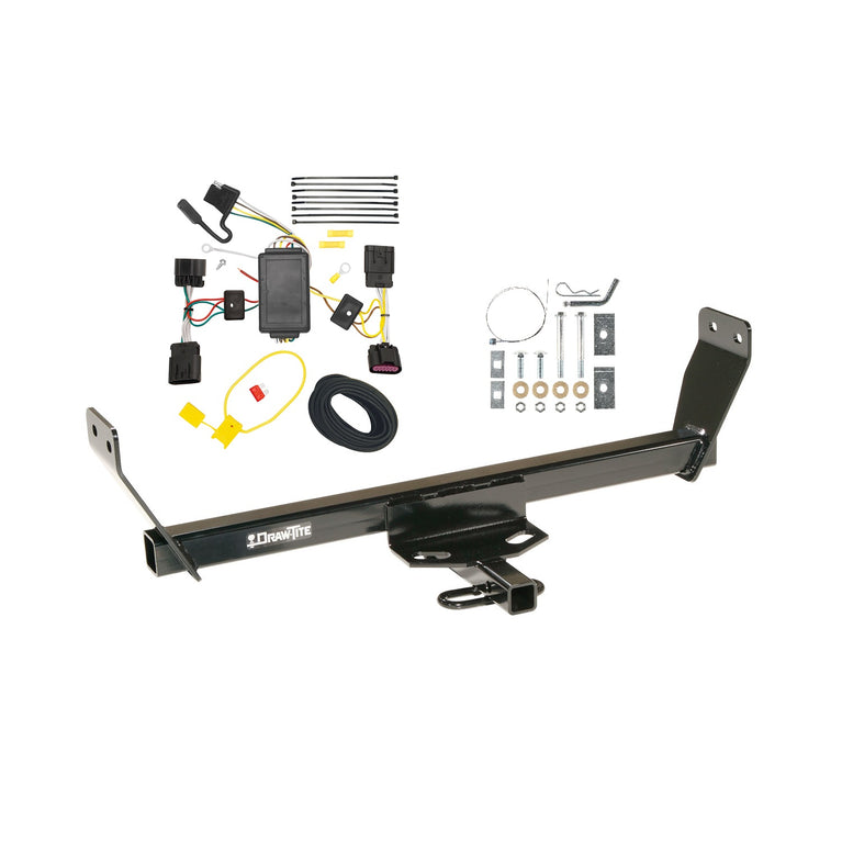 2011-2011 Chrysler 200 Convertible Draw-tite Class 1 Trailer Hitch, 1-1/4 Inch Square Receiver Bundle w/ Plug-n-Play T-One Wiring Harness
