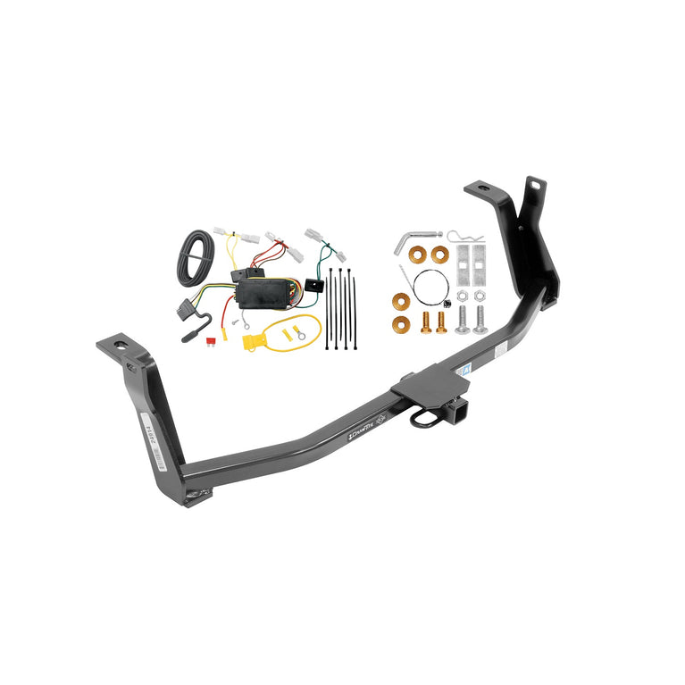2014-2018 Mazda 3 Hatchback Draw-tite Class 1 Trailer Hitch, 1-1/4 Inch Square Receiver Bundle w/ Plug-n-Play T-One Wiring Harness