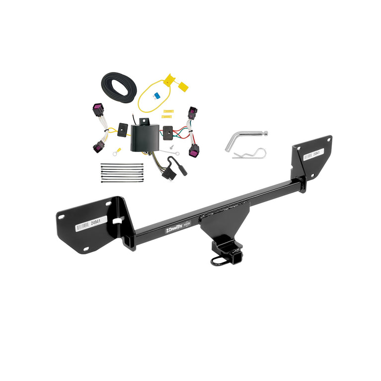 2016-2022 Chevrolet Spark Draw-tite Class 1 Trailer Hitch, 1-1/4 Inch Square Receiver Bundle w/ Plug-n-Play T-One Wiring Harness