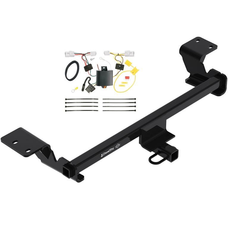2012-2017 Toyota Prius V Draw-tite Class 1 Trailer Hitch, 1-1/4 Inch Square Receiver Bundle w/ Plug-n-Play T-One Wiring Harness