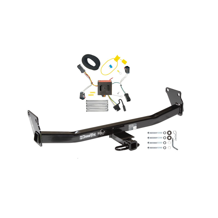 2011-2017 Jeep Compass (Old Body Style) Draw-tite Class 2 Trailer Hitch, 1-1/4 Inch Square Receiver Bundle w/ Plug-n-Play T-One Wiring Harness