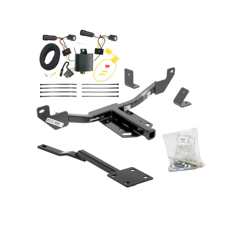 2014-2017 Buick Regal Draw-tite Class 2 Trailer Hitch, 1-1/4 Inch Square Receiver Bundle w/ Plug-n-Play T-One Wiring Harness