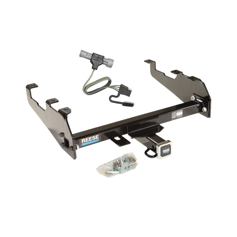 1987-1993 Ford F-150 Reese Towpower Class 3 Trailer Hitch, 2 Inch Square Receiver, Black w/ Plug-n-Play Wiring Kit 37081