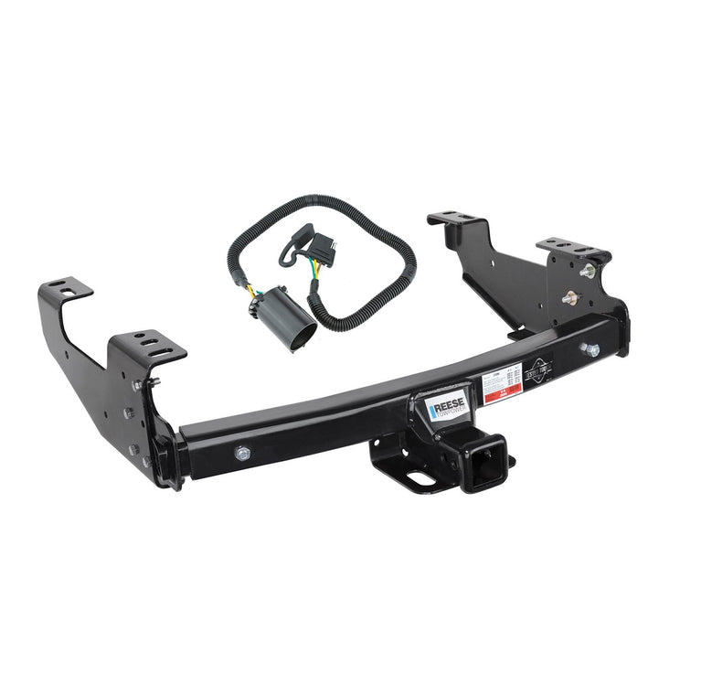 2007-2007 GMC Sierra 1500 (Classic) Reese Towpower Class 3 Multi-Fit Trailer Hitch, 2 Inch Square Receiver Bundle w/ Plug-n-Play T-One Wiring Harness