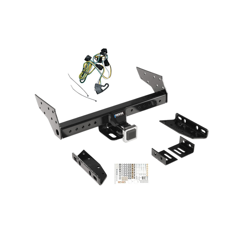 1995-1996 Dodge Dakota Reese Towpower Class 3 Multi-Fit Trailer Hitch, 2 Inch Square Receiver Bundle w/ Plug-n-Play T-One Wiring Harness