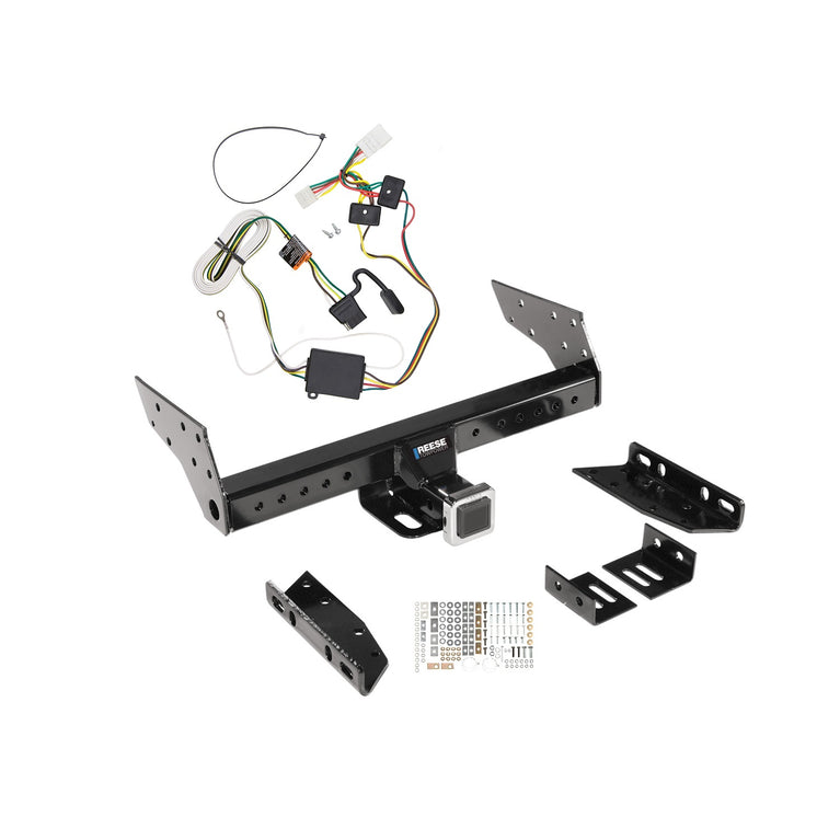 1997-2001 Jeep Cherokee Reese Towpower Class 3 Multi-Fit Trailer Hitch, 2 Inch Square Receiver Bundle w/ Plug-n-Play T-One Wiring Harness