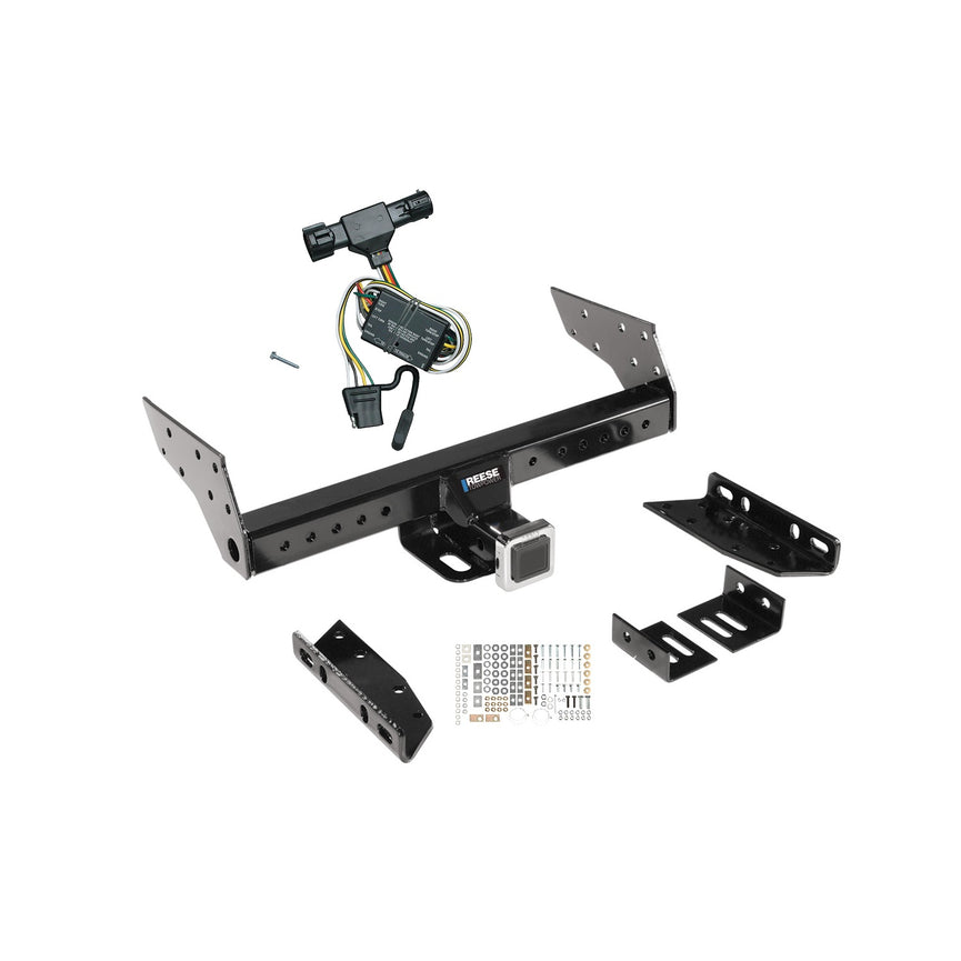 1994-1997 Mazda B3000 Reese Towpower Class 3 Multi-Fit Trailer Hitch, 2 Inch Square Receiver, Black w/ Custom Fit Wiring Kit