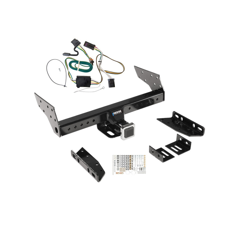 2001-2003 Chrysler Voyager Reese Towpower Class 3 Multi-Fit Trailer Hitch, 2 Inch Square Receiver Bundle w/ Plug-n-Play T-One Wiring Harness