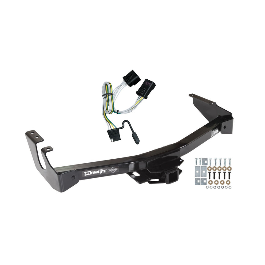 2001-2003 Dodge Ram 3500 Van Except w/Factory Step Bumper Draw-tite Class 4 Trailer Hitch, 2 Inch Square Receiver Bundle w/ Plug-n-Play T-One Wiring Harness