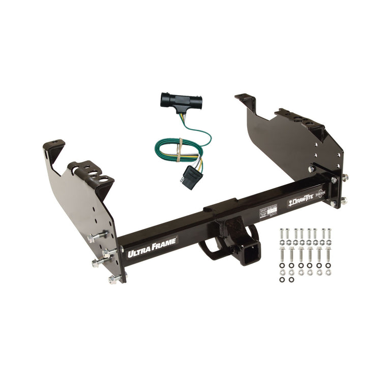 1973-1984 Chevrolet C20 Draw-tite Class 5 Trailer Hitch, 2 Inch Square Receiver Bundle w/ Plug-n-Play T-One Wiring Harness