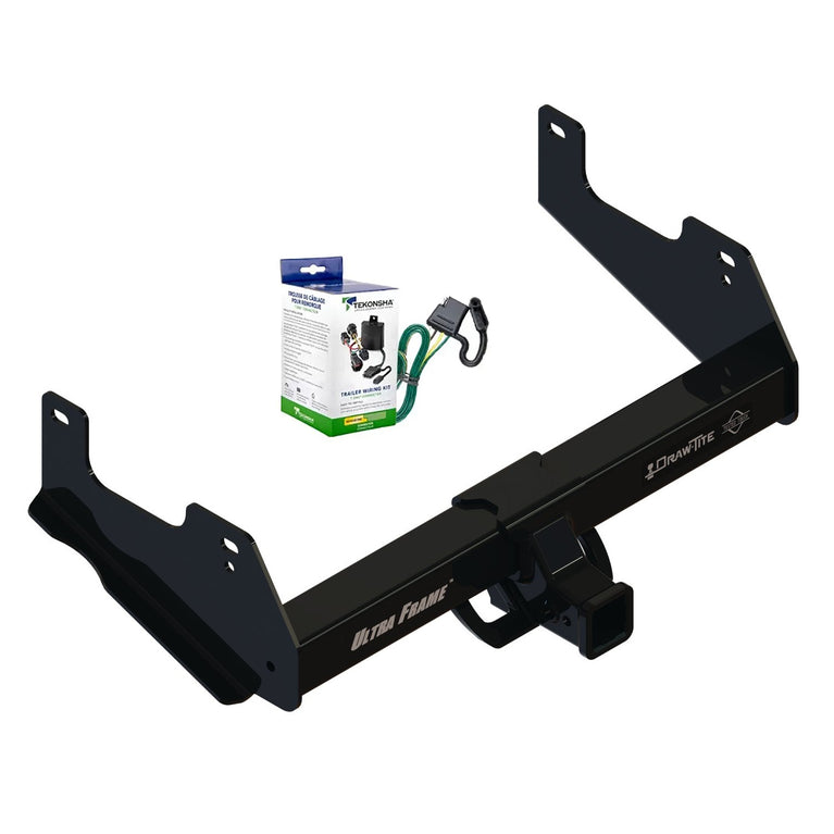 2021-2023 Ford F-150 Draw-Tite Class 5 Trailer Hitch, 2 Inch Square Receiver, Black w/ Custom Fit Wiring Kit
