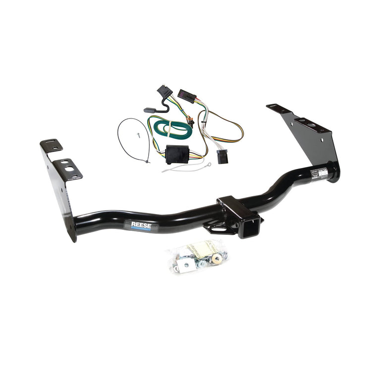 2001-2003 Dodge Caravan Reese Towpower Class 3 Trailer Hitch, 2 Inch Square Receiver, Black w/ Custom Fit Wiring Kit