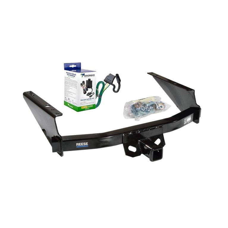 1997-1999 Ford F-250 Reese Towpower Class 3 Trailer Hitch, 2 Inch Square Receiver, Black w/ Custom Fit Wiring Kit
