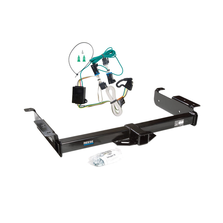 2000-2002 Chevrolet Express 1500 Reese Towpower Class 3 Trailer Hitch, 2 Inch Square Receiver Bundle w/ Plug-n-Play T-One Wiring Harness