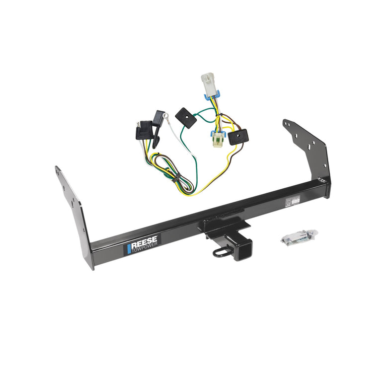 1998-2004 Chevrolet S10 Reese Towpower Class 3 Trailer Hitch, 2 Inch Square Receiver Bundle w/ Plug-n-Play T-One Wiring Harness