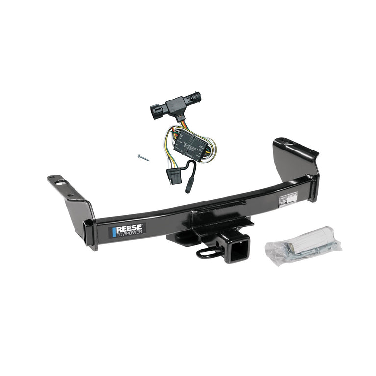 1994-1997 Mazda B4000 Reese Towpower Class 3 Trailer Hitch, 2 Inch Square Receiver, Black w/ Custom Fit Wiring Kit