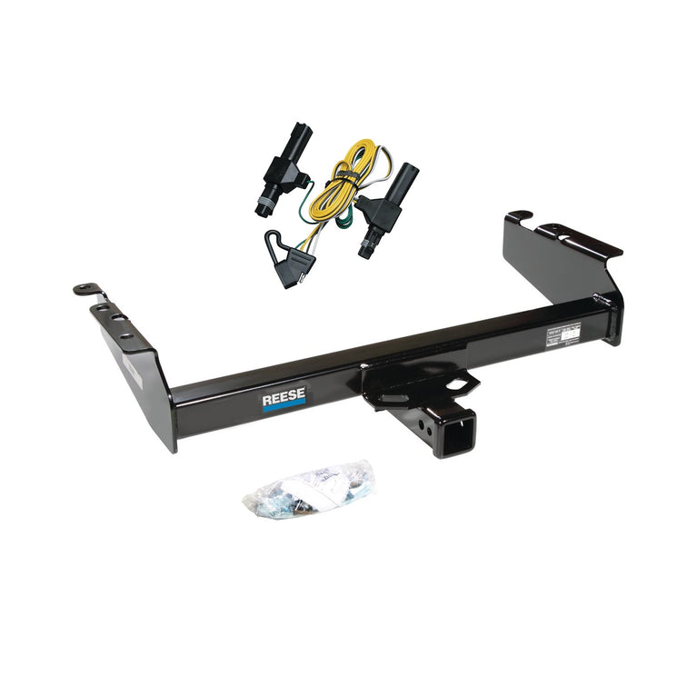 1994-1994 Dodge Ram 3500 Reese Towpower Class 3 Trailer Hitch, 2 Inch Square Receiver, Black w/ Plug-n-Play Wiring Kit 44103