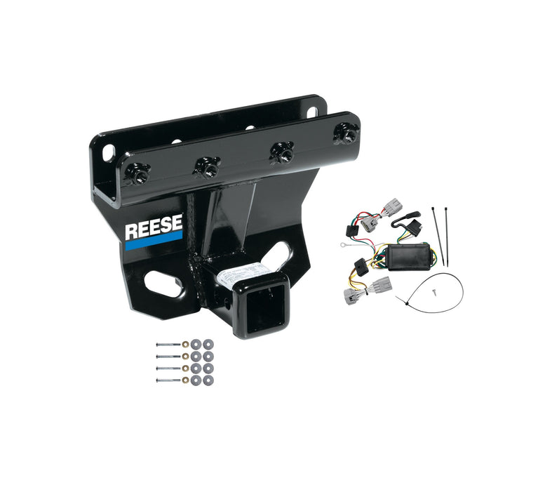 2005-2006 Jeep Grand Cherokee Reese Towpower Class 3 Trailer Hitch, 2 Inch Square Receiver, Black w/ Custom Fit Wiring Kit