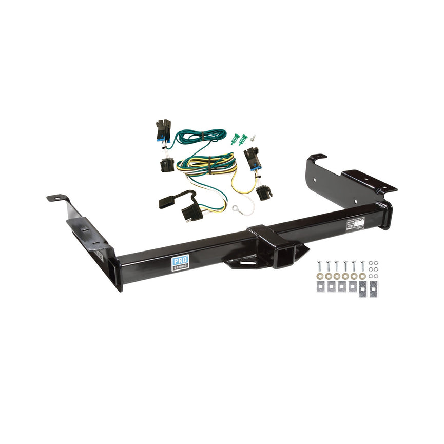 2003-2003 GMC Savana 1500 Reese Towpower Class 3 Trailer Hitch, 2 Inch Square Receiver Bundle w/ Plug-n-Play T-One Wiring Harness