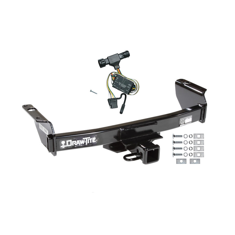 1999-1999 Ford Ranger Draw-Tite Class 3 Trailer Hitch, 2 Inch Square Receiver, Black w/ Custom Fit Wiring Kit