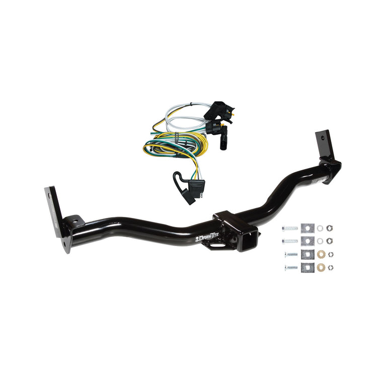 2001-2003 Ford Explorer Sport Draw-tite Class 3 Trailer Hitch, 2 Inch Square Receiver Bundle w/ Plug-n-Play T-One Wiring Harness