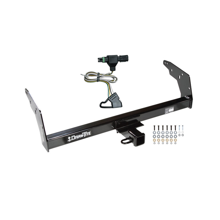 1996-1997 Chevrolet S10 Draw-Tite Class 3 Trailer Hitch, 2 Inch Square Receiver, Black w/ Custom Fit Wiring Kit