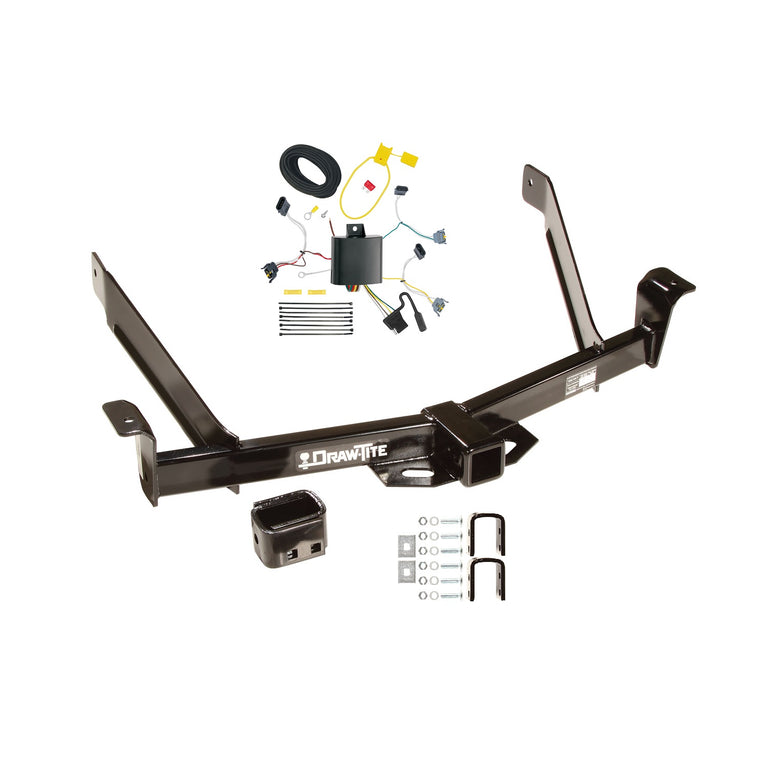 1995-2000 Ford Explorer Draw-tite Class 3 Trailer Hitch, 2 Inch Square Receiver Bundle w/ Plug-n-Play T-One Wiring Harness