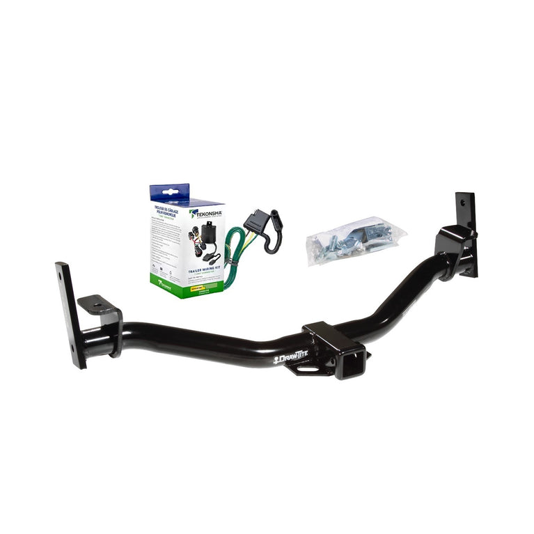 2004-2005 Ford Explorer Sport Trac Draw-Tite Class 3 Trailer Hitch, 2 Inch Square Receiver, Black w/ Custom Fit Wiring Kit