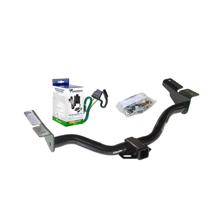 2004-2004 Ford Escape Draw-Tite Class 3 Trailer Hitch, 2 Inch Square Receiver, Black w/ Custom Fit Wiring Kit