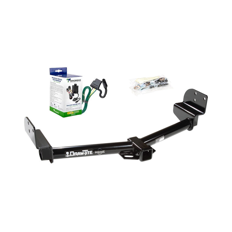 2005-2005 Lincoln Aviator Draw-Tite Class 3 Trailer Hitch, 2 Inch Square Receiver, Black w/ Custom Fit Wiring Kit