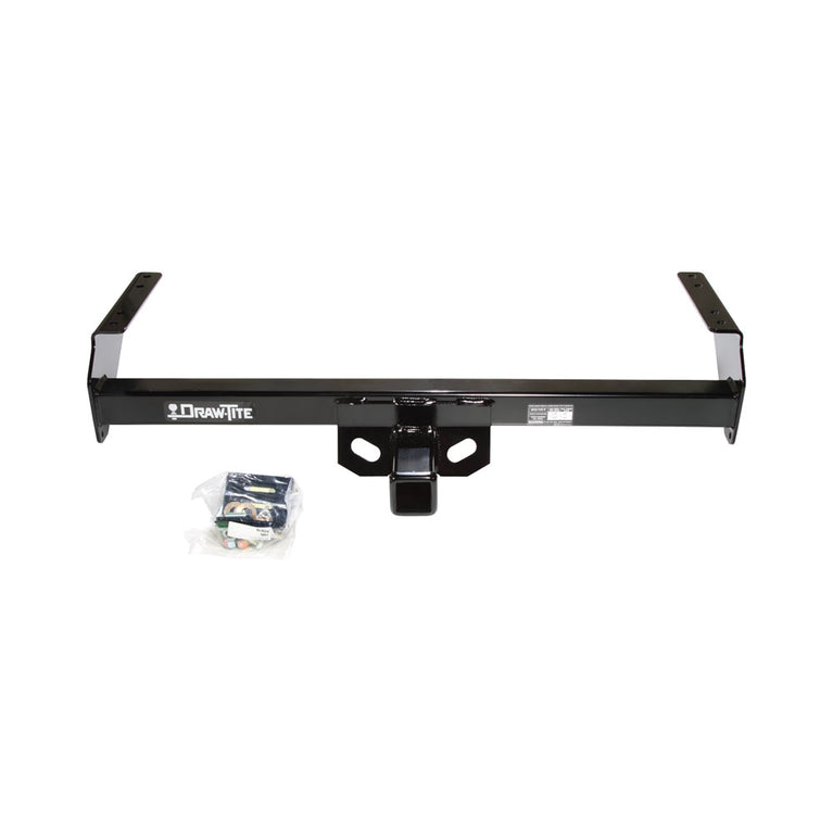 1988-1994 Nissan D21 Draw-tite Class 3 Trailer Hitch, 2 Inch Square Receiver Bundle w/ Plug-n-Play T-One Wiring Harness