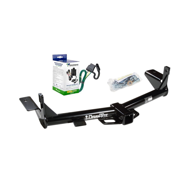 2006-2010 Ford Explorer Draw-Tite Class 3 Trailer Hitch, 2 Inch Square Receiver, Black w/ Custom Fit Wiring Kit