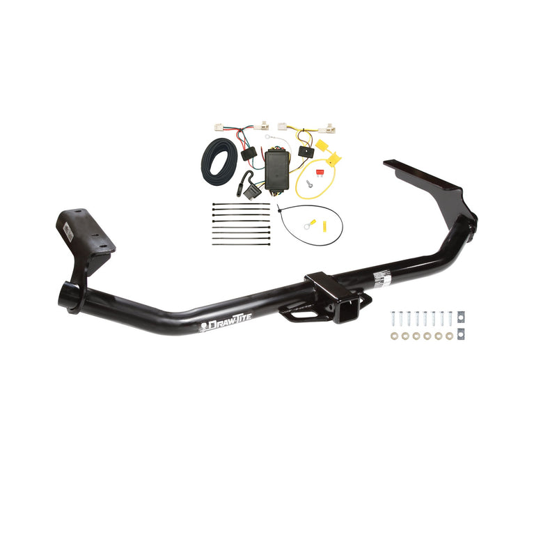 2009-2016 Toyota Venza Draw-tite Class 3 Trailer Hitch, 2 Inch Square Receiver Bundle w/ Plug-n-Play T-One Wiring Harness