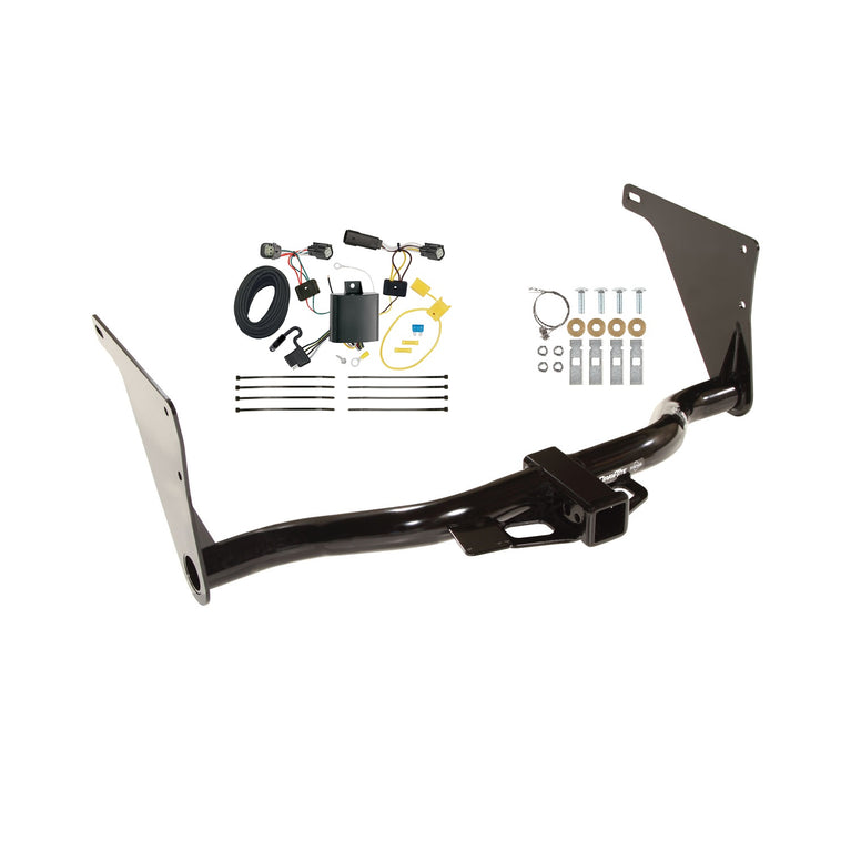 2017-2018 Ford Escape Draw-tite Class 3 Trailer Hitch, 2 Inch Square Receiver Bundle w/ Plug-n-Play T-One Wiring Harness