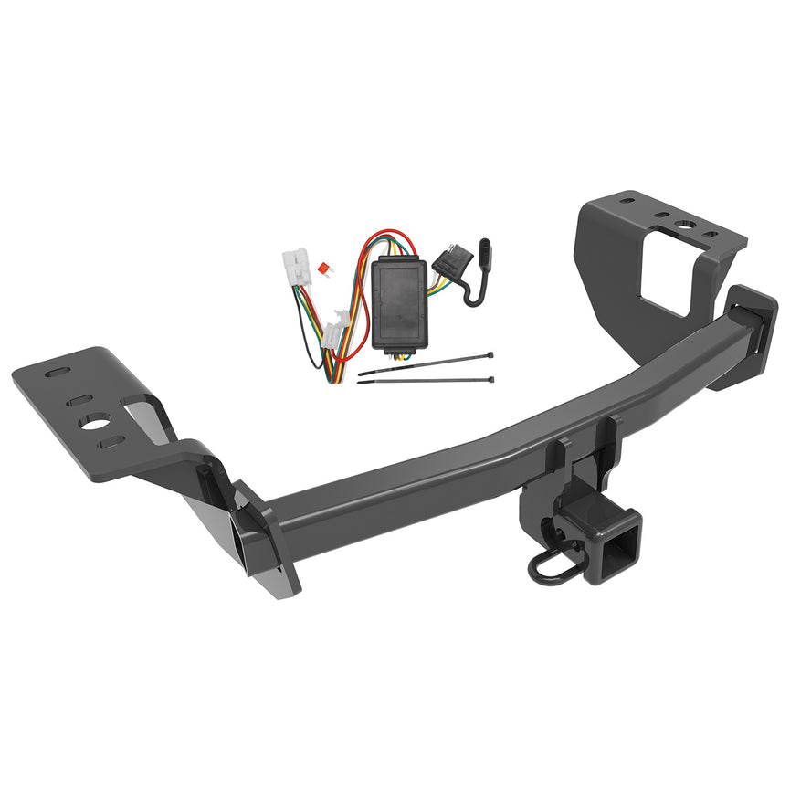 2014-2018 Subaru Forester Draw-Tite Class 3 Trailer Hitch, 2 Inch Square Receiver, Black w/ Custom Fit Wiring Kit
