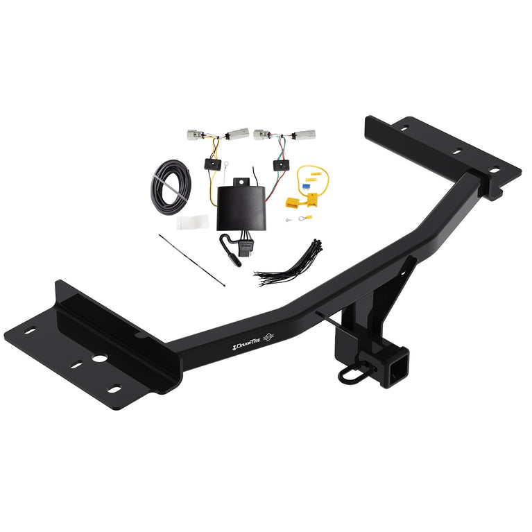 2020-2023 Lincoln Aviator Draw-Tite Class 4 Trailer Hitch, 2 Inch Square Receiver, Black w/ Custom Fit Wiring Kit