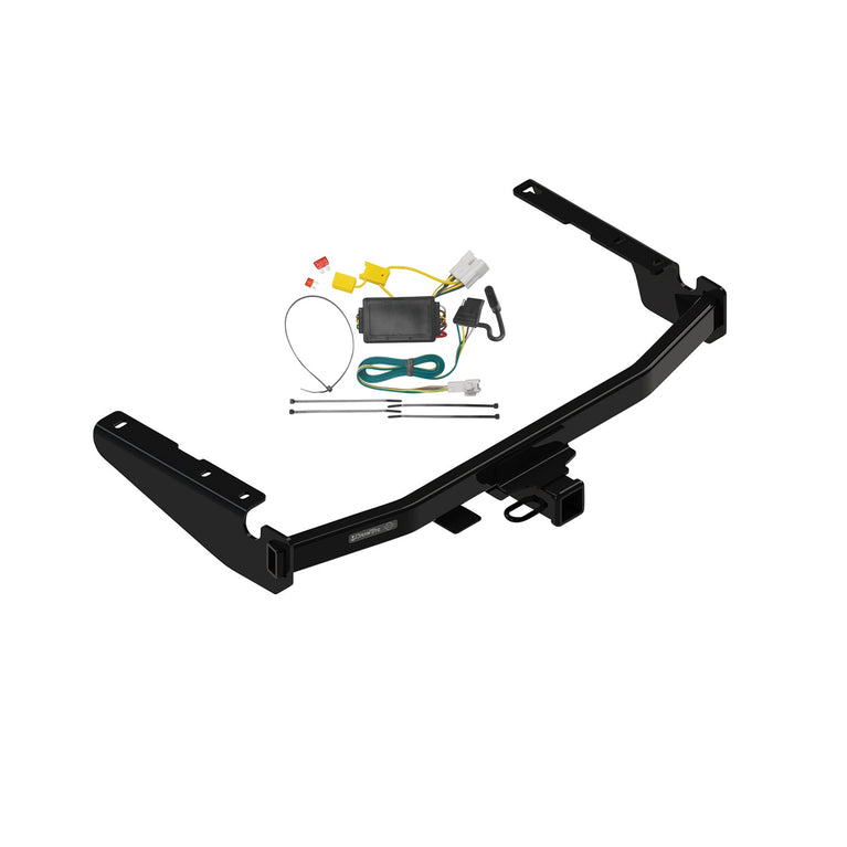 2014-2019 Toyota Highlander Draw-Tite Class 3 Trailer Hitch, 2 Inch Square Receiver, Black w/ Custom Fit Wiring Kit