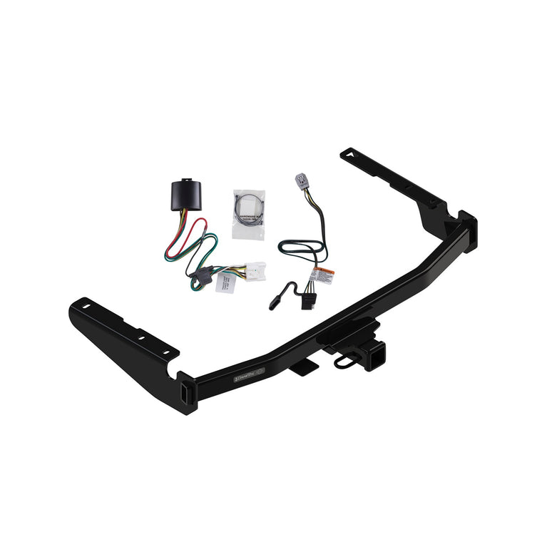 2020-2023 Toyota Highlander Except w/Twin-Tip Exhaust Draw-tite Class 3 Trailer Hitch, 2 Inch Square Receiver Bundle w/ Plug-n-Play T-One Wiring Harness