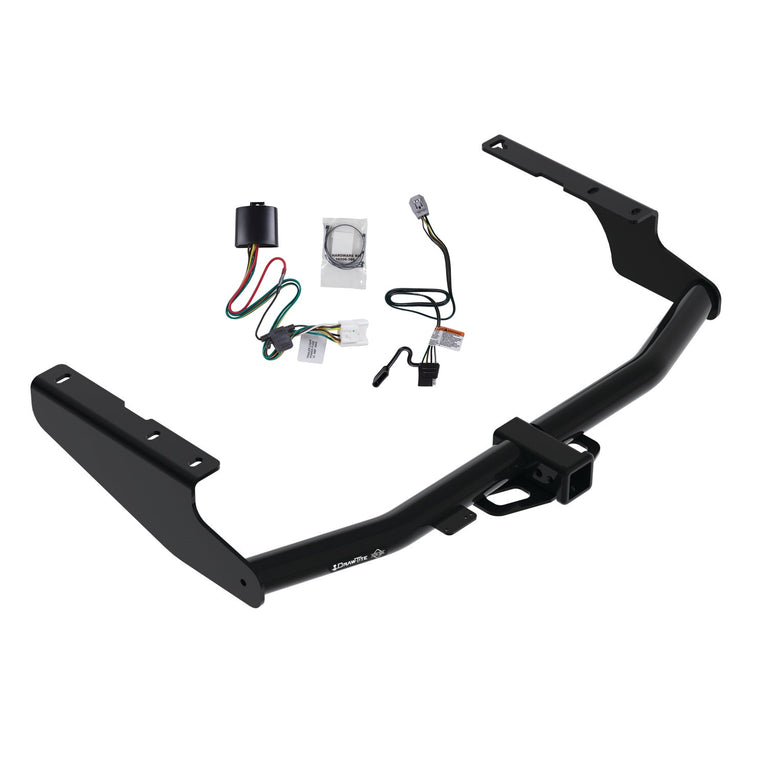 2020-2023 Toyota Highlander Except w/Twin-Tip Exhaust Draw-tite Class 4 Trailer Hitch, 2 Inch Square Receiver Bundle w/ Plug-n-Play T-One Wiring Harness