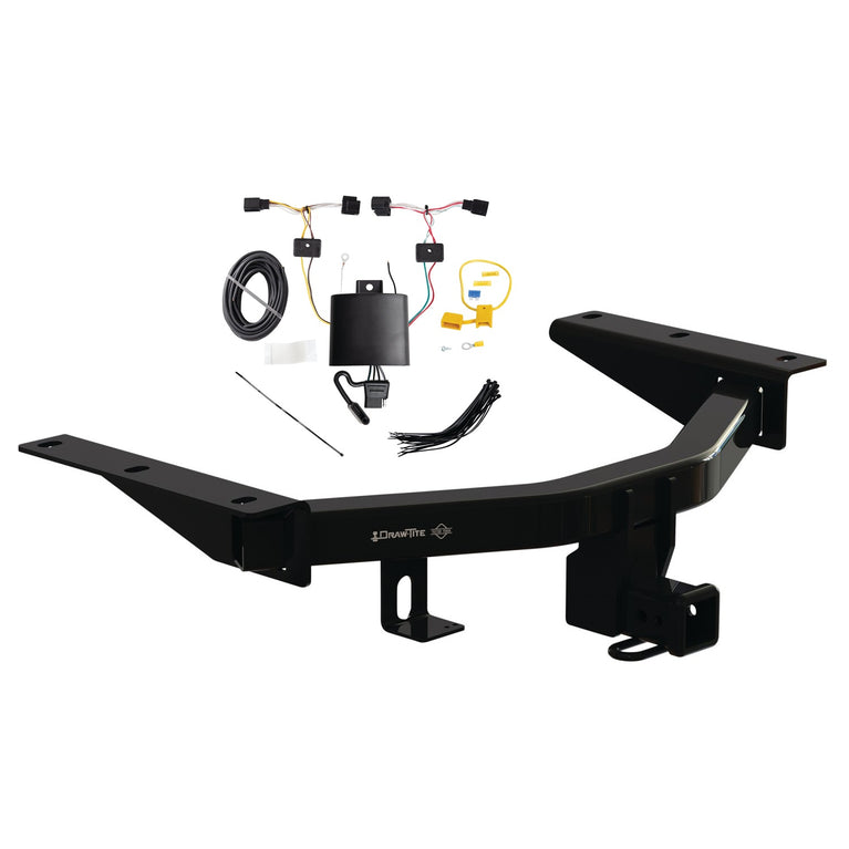 2022-2023 Acura MDX Draw-Tite Class 4 Trailer Hitch, 2 Inch Square Receiver, Black w/ Custom Fit Wiring Kit