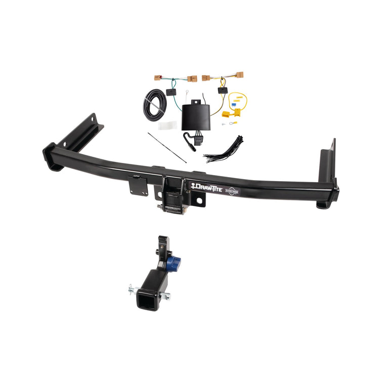 2018-2018 Volkswagen Tiguan Draw-tite Hidden Hitch? Completely Hidden Trailer Hitch 2 Inch Removable Receiver Bundle w/ Plug-n-Play T-One Wiring Harness